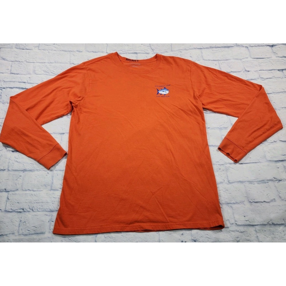 Southern Tide MENS SIZE XL Orange Long Sleeve The Skipjack T Shirt